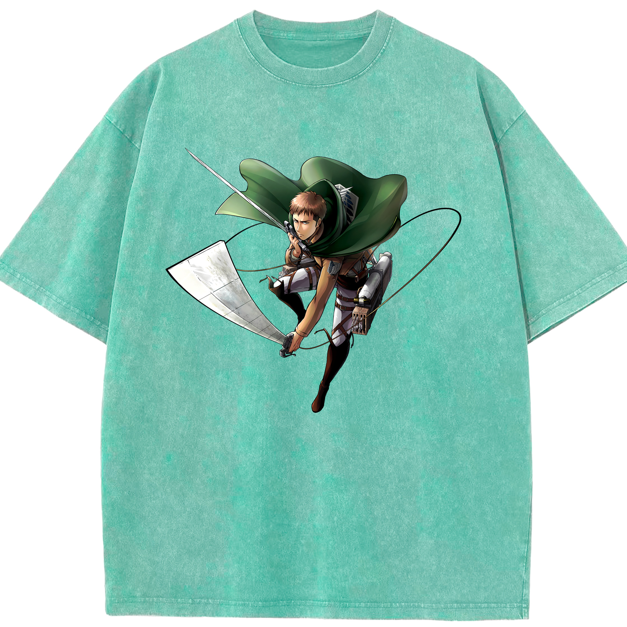 （画像用） 進撃の巨人 Attack on Titan 綿100% ヴィンテージ風 半袖Tシャツ（フロントプリント）